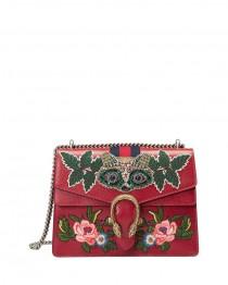 Dionysus Medium Raccoon-Embroidered Shoulder Bag, Red/Multi wedding photo - Dionysus Medium Raccoon-Embroidered Shoulder Bag, Red/Multi