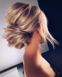 Beautiful Messy Updo Hairstyle To Inspire Your Big Day wedding photo - Beautiful Messy Updo Hairstyle To Inspire Your Big Day