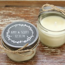 Set Of 12 - 4 Oz Soy Candle Wedding Favors - Wedding Favor Candles Chalkboard Laurel - Personalized Wedding Favors//Chalkboard Wedding Favor wedding photo - Set Of 12 - 4 Oz Soy Candle Wedding Favors - Wedding Favor Candles Chalkboard Laurel - Personalized Wedding Favors//Chalkboard Wedding Favor