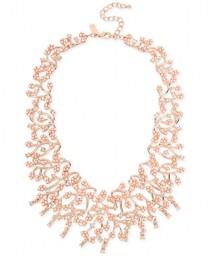 M. Haskell For INC International Concepts Rose Gold-Tone Imitation Pearl And Crystal Statement Necklace, Created For Macy's wedding photo - M. Haskell For INC International Concepts Rose Gold-Tone Imitation Pearl And Crystal Statement Necklace, Created For Macy's