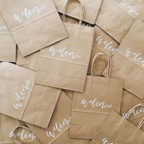 Custom Gift Bags, Wedding Welcome Bags, Wedding Favors, Personalized Gift Bags, Hand Lettered, Calligraphy, Kraft Bags wedding photo - Custom Gift Bags, Wedding Welcome Bags, Wedding Favors, Personalized Gift Bags, Hand Lettered, Calligraphy, Kraft Bags