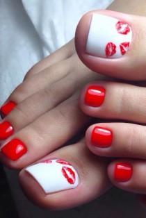 Red And White Nails wedding photo - Red And White Nails