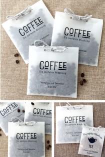 10 Transparente Kaffeetüten Als Gastgeschenk wedding photo - 10 Transparente Kaffeetüten Als Gastgeschenk