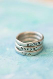 White Gold Stacking Rings {10K White Gold wedding photo - White Gold Stacking Rings {10K White Gold