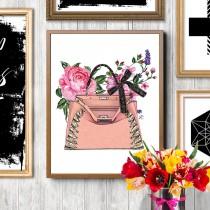Fashion bag, Fashion bag print, Fashion illustration, Pink bag print, Fendi, Fendi bag,Fendi peekaboo, Fendi illustration,Roses illustration wedding photo - Fashion bag, Fashion bag print, Fashion illustration, Pink bag print, Fendi, Fendi bag,Fendi peekaboo, Fendi illustration,Roses illustration