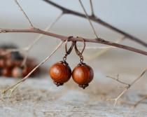 Wooden earrings wooden handmade wooden jewelry earrings boho wooden bead earring gift for her brown earring wooden beaded earring wedding photo - Wooden earrings wooden handmade wooden jewelry earrings boho wooden bead earring gift for her brown earring wooden beaded earring