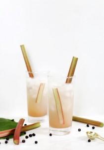 Rhubarb Collins Mocktail wedding photo - Rhubarb Collins Mocktail