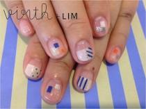 Square, Line, Dot Nail Art wedding photo - Square, Line, Dot Nail Art
