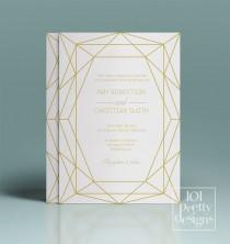 Gold wedding invitation set jewel wedding invitation template printable wedding invitation design diamond invitation golden gem modern set wedding photo - Gold wedding invitation set jewel wedding invitation template printable wedding invitation design diamond invitation golden gem modern set