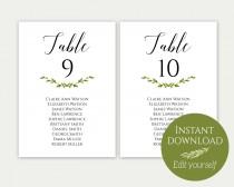 Wedding Seating Chart Template, Seating Cards, Seating Chart Sign, Seating Chart Template, Editable Seating Chart, PDF Download, Greenery wedding photo - Wedding Seating Chart Template, Seating Cards, Seating Chart Sign, Seating Chart Template, Editable Seating Chart, PDF Download, Greenery