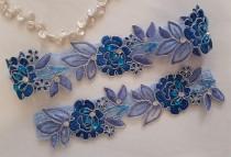 Wedding Garter Set,Bridal Garter blush,Bridal Garter two tone Blue,Wedding Garter,Lace Garter,Garter Set blue,garter set Blue wedding photo - Wedding Garter Set,Bridal Garter blush,Bridal Garter two tone Blue,Wedding Garter,Lace Garter,Garter Set blue,garter set Blue