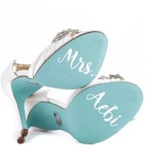Something Blue for your shoe Vinyl Shoe Decal Wedding Shoes Decal Personalized Bridal Gift wedding photo - Something Blue for your shoe Vinyl Shoe Decal Wedding Shoes Decal Personalized Bridal Gift