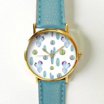 Cactus Succulents Watch , Women Watches, Leather Watch, Boyfriend Watch, Ladies Watch, Silver Gold Rose Watch, Green Thumb, Plant Lovers wedding photo - Cactus Succulents Watch , Women Watches, Leather Watch, Boyfriend Watch, Ladies Watch, Silver Gold Rose Watch, Green Thumb, Plant Lovers