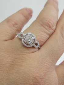 CZ Halo Round Cut Engagement Ring, CZ Engagement Ring, Halo Engagement Ring Art Deco Ring Cubic Circonia Engagement Ring Round Halo Gift her wedding photo - CZ Halo Round Cut Engagement Ring, CZ Engagement Ring, Halo Engagement Ring Art Deco Ring Cubic Circonia Engagement Ring Round Halo Gift her