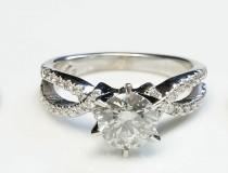 Twist engagement ring-Gold Diamond Ring-Celtic engagement ring-Solitaire ring-Promise ring-Engagement diamond ring- Twist diamond ring wedding photo - Twist engagement ring-Gold Diamond Ring-Celtic engagement ring-Solitaire ring-Promise ring-Engagement diamond ring- Twist diamond ring