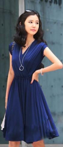 V-Neck Cap Sleeve Pleated Short Dre wedding photo - V-Neck Cap Sleeve Pleated Short Dre