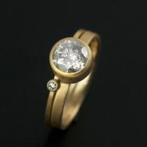 Modern Champagne Solitaire // 1.25cts Translucent Brilliant Diamond Ring // By VK Designs wedding photo - Modern Champagne Solitaire // 1.25cts Translucent Brilliant Diamond Ring // By VK Designs