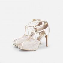 Viviana Ivory Lace Dress Shoes, Ivory Evening Heel, Lace Wedding Shoes, Lace Bridal Shoes, White Wedding Shoes, Bridal Shoes wedding photo - Viviana Ivory Lace Dress Shoes, Ivory Evening Heel, Lace Wedding Shoes, Lace Bridal Shoes, White Wedding Shoes, Bridal Shoes