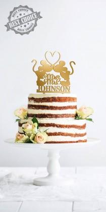 Personalized Wedding Cake Topper Mr Mrs Last Name Mickey Kissing Heart Minnie Mr Mrs Customized Topper Personalized Wedding Cake Topper D#11 wedding photo - Personalized Wedding Cake Topper Mr Mrs Last Name Mickey Kissing Heart Minnie Mr Mrs Customized Topper Personalized Wedding Cake Topper D#11