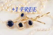 Sapphire Hair Pin Royal Blue Hair Pins Art Deco Headpin Bridal Bobby Pins Bridesmaid Hair Set Crystal Hair Stick Gold Blue Wedding Pins Gift wedding photo - Sapphire Hair Pin Royal Blue Hair Pins Art Deco Headpin Bridal Bobby Pins Bridesmaid Hair Set Crystal Hair Stick Gold Blue Wedding Pins Gift