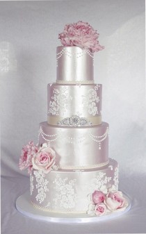Satin Wedding Cake wedding photo - Satin Wedding Cake