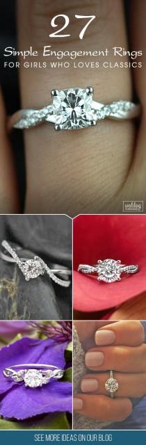 27 Simple Engagement Rings For Girls Who Loves Classics wedding photo - 27 Simple Engagement Rings For Girls Who Loves Classics