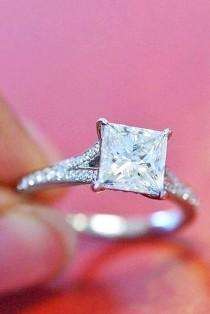 21 Breathtaking Princess Cut Engagement Rings wedding photo - 21 Breathtaking Princess Cut Engagement Rings