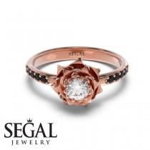 Rose Gold Engagement Ring Diamond Engagement Ring Rose Ring Flower Ring Antique Ring 14k Rose Gold Engagement Ring - Elena wedding photo - Rose Gold Engagement Ring Diamond Engagement Ring Rose Ring Flower Ring Antique Ring 14k Rose Gold Engagement Ring - Elena