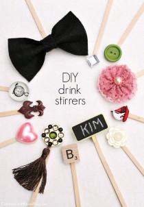 wedding photo - Make Your Own Drink Stir Sticks