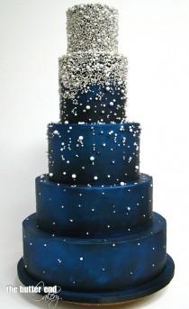 Starry Night Cake wedding photo - Starry Night Cake