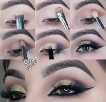 Gold Smokey Eye Makeup wedding photo - Gold Smokey Eye Makeup