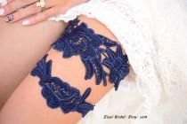 Navy Blue Garter, Wedding Garter, Lace Wedding Garter, Wedding Garter Set, Something Blue, Garter, Blue Garter, Bridal Garter, Navy Garter wedding photo - Navy Blue Garter, Wedding Garter, Lace Wedding Garter, Wedding Garter Set, Something Blue, Garter, Blue Garter, Bridal Garter, Navy Garter