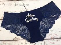 Personalized Lingerie, Bride Panty, Bridal Shower Gift, Panties, Personalized Panties Underwear, Honeymoon, Bachelorette Gift, Bride Gift wedding photo - Personalized Lingerie, Bride Panty, Bridal Shower Gift, Panties, Personalized Panties Underwear, Honeymoon, Bachelorette Gift, Bride Gift