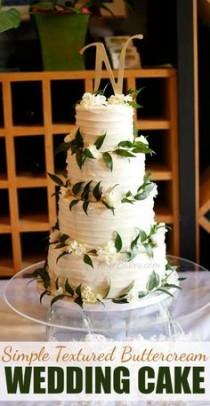 wedding photo - Textured Buttercream Cake