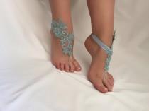 Turquoise Blue Barefoot Sandals, wedding photo prop shoes, Beach wedding Sandals, Bridal accessory, Foot jewelry, Wedding shoes, Express. wedding photo - Turquoise Blue Barefoot Sandals, wedding photo prop shoes, Beach wedding Sandals, Bridal accessory, Foot jewelry, Wedding shoes, Express.