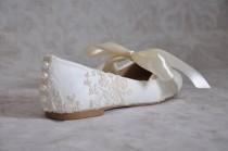 Ivory bridal flats lace bridal flats wedding shoes with bow ivory wedding shoes lace wedding flats embellished shoes ivory wedding shoes wedding photo - Ivory bridal flats lace bridal flats wedding shoes with bow ivory wedding shoes lace wedding flats embellished shoes ivory wedding shoes