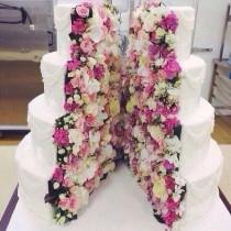wedding photo - The Cake Which Is Floral On The Inside