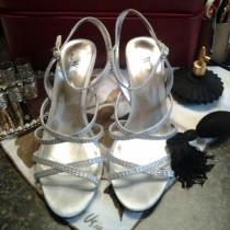 wedding photo - Bridal-Bride-Bridesmaids-Prom Formal Bling Worthington  Heels/Pumps  Silver  Rhinestone Sparkle Wedding Shoes