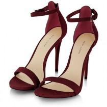 wedding photo - Dark Red Suede Ankle Strap Heels And Other Apparel, Accessories And Trends. Brow