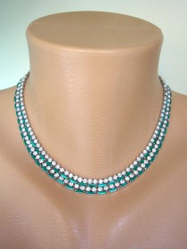 wedding photo -  Emerald Necklace, Emerald Bridal Choker