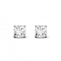 wedding photo -  Raven Fine Jewelers 2.00 Carat TW Cushion Forever One Moissanite Stud Earrings, 6mm Anniversary Gifts for Women, Fine Jewelry Gifts Custom Jewelers, Christmas - $1599.00 USD