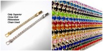 wedding photo -  COLORED Rhinestone Necklace Extender SILVER Extender