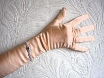 wedding photo -  Long Satin Opera Gloves