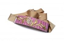 wedding photo -  Pink bridal belt. Pink velvet belt. Wedding belt. Bridesmaid belt. Pink and gold belt. Statement belt. Velvet sash. Wedding belt sash. - $45.00 EUR