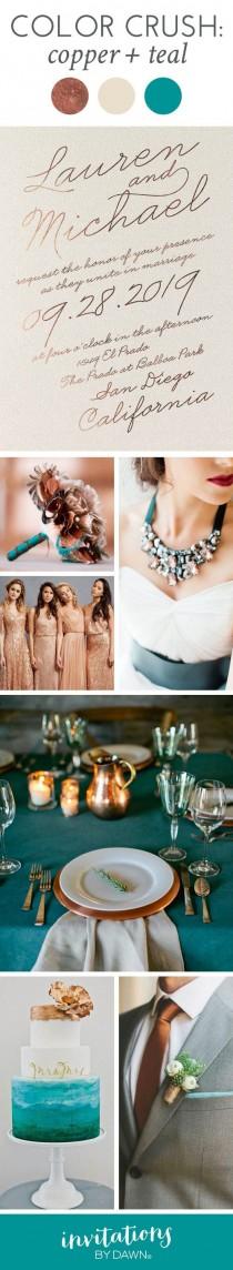 wedding photo -  Color Crush: Copper And Teal