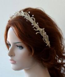 wedding photo -  Wedding Headbands for Bride, Bridal Headbands Silver, Headpiece Wedding Silver Rhinestones, Hair Jewelry, Hair Accessory - $78.00 USD