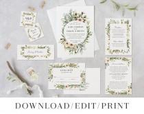 Wedding Invitation Template, Printable Wedding Set, Instant Download Editable Invites, DIY Digital Suite, Rustic Wildflower, Avery Templett wedding photo - Wedding Invitation Template, Printable Wedding Set, Instant Download Editable Invites, DIY Digital Suite, Rustic Wildflower, Avery Templett