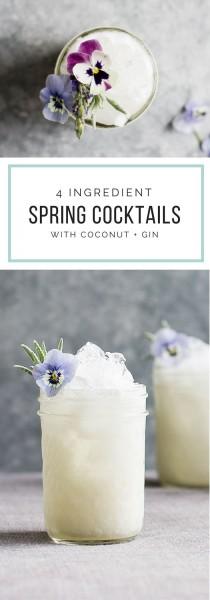Spring Drink: Floral Coconut Gin Crush wedding photo - Spring Drink: Floral Coconut Gin Crush