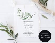 Greenery Wedding Invitation Template, Wedding Invite, Eucalyptus Wedding Invitation, Wedding Template, PDF Instant Download #BPB330_1 wedding photo - Greenery Wedding Invitation Template, Wedding Invite, Eucalyptus Wedding Invitation, Wedding Template, PDF Instant Download #BPB330_1