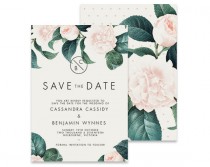 Floral Save the Date Invitation wedding photo - Floral Save the Date Invitation